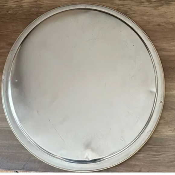 Currier and Ives Vintage Tin Serving Tray 1994 Winter Pastime 1855 Round 13" - Picture 5 of 7